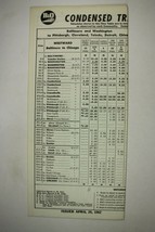 Railroad Public Timetable Baltimore &amp; Ohio B&amp;O April 29, 1962 Train RR PTT - £5.44 GBP