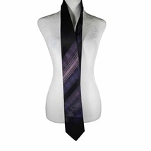 Arrow Men&#39;s Necktie 100% Silk Purple and Black Plaid Muted Pattern - $189.54 MXN