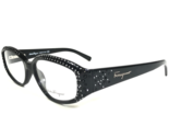 Salvatore Ferragamo Eyeglasses Frames 2627-B 549 Black Crystals 52-16-135 - $65.36