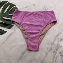 Kortni Jean Womens Retro High Rise Bikini Swim Bottoms Size XL Pastel Pu... - $29.67 CAD
