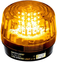 Seco-Larm SL-1301-SAQ/A Amber Lens Strobe Light, 10 Vertical LED Strips (54 LED) - £43.76 GBP