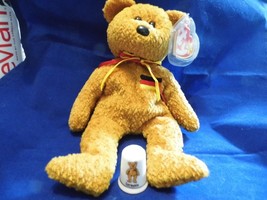 Ty Beanie Bear &quot;GERMANY&quot;  and Fine Bone China Thimble - £22.01 GBP