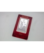 PAMP Suisse 2023 Lunar Rabbit 1 oz Silver Bar Mint Sealed - £46.61 GBP