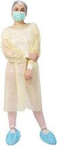 Spunbonded Polypropylene Gowns. Case of 50 Adult Disposable Gowns. Yello... - $111.76