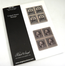 Siegel Stamp Auction Catalog 2003 Plate Number Blocks Revenues #861 - $9.40