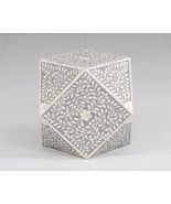 Heritage inlay in floral pattern wooden plant stand / side table / end c... - $954.30 CAD