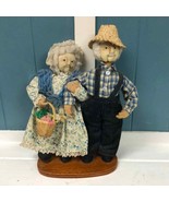 Vtg Petticoat Partners Grandma And Grandpa Dolls handcrafted Softsculptu... - $71.54 CAD