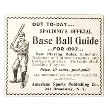 Spalding Official Baseball Guide 1897 Advertisement Victorian Sports ADB... - $367.32 MXN