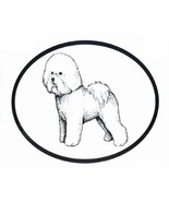 Bichon Frise Decal - Dog Breed Oval Vinyl Black &amp; White Window Sticker - £3.19 GBP