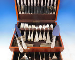 Rose by Stieff Sterling Silver Flatware Set for 12 Service 97 pc Repouss... - $5,737.05