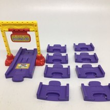 9 VTech Go Go Smart Wheels Train Station Replacement Purple Tracks &amp; Speed Sign - £6.93 GBP