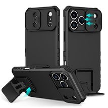 Generic Case for iPhone 16 Pro (Color : Black) Stand Layer Hard Back Har... - $847.42 MXN