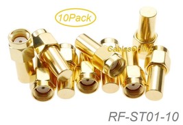 10Pack Rp-Sma Male 50-Ohm Coaxial Termination Load, Brass Gold Plated - $36.99