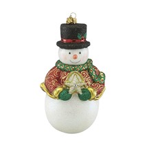 Reed &amp; Barton Glass Snowman Star Figurine Ornament Hand Made Christmas Gift NEW - £90.58 GBP