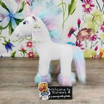 Build A Bear Rainbow Unicorn Beary Fairy Plush Horse White Pastels BABW - £25.74 GBP