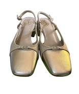 Sam Edelman TARRA GLITZ SLINGBACK HEEL Gold Linen Size 10 New - $64.99 CAD