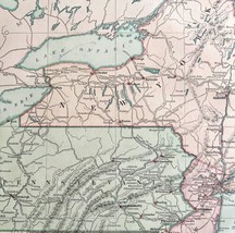 1879 Map US Mid Atlantic States Victorian Harpers Geography 1st Edition DWAA9 - $79.99