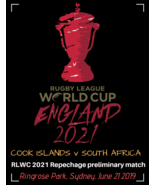2021 World Cup Qualifier: South Africa v Cook Islands rugby league program - $2.75
