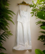 Formal Dress Gown Womens Size XL Maxi Beaded Beige Beach Wedding Prom Be... - $8.00 CAD