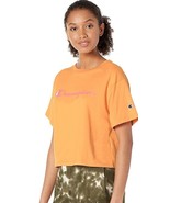 Champion Women&#39;s Cropped Tee, Script Logo Cotton Blend Short Sleeve Sz L... - €17,18 EUR