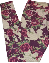 NEW LuLaRoe Tall &amp; Curvy TC (12-18) Valentine Purple Cupid Heart Roses L... - $19.79