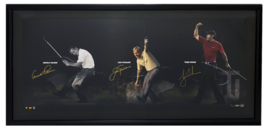 Tiger Woods, Palmer &amp; Nicklaus Autographed Legends of Golf Litho UDA LE 250 - £8,032.43 GBP