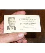 1945 ELECTION BUSINESS CARD PLOWBOY EDWARDS MCALESTER OKLAHOMA WW2 ERA P... - £22.93 GBP