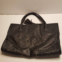 Beautiful Black Leather Purse Handbag Tote Very good shape - $35.00