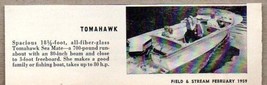 1959 Magazine Photo Tomahawk Sea Mate Boats 18 1/2 Ft - £6.93 GBP