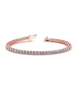 10ctw Asscher Cut Lab-Grown Diamond Tennis Bracelet 14K Solid Rose Gold ... - $27,470.63 CAD