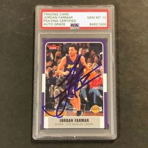 2007-08 NBA Fleer #155 Jordan Farmar Signed Card AUTO 10 PSA Slabbed Lakers - £47.18 GBP