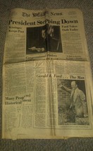 Vintage 1974 Lynchburg Virginia Newspaper August 9th President Nixon Resigning - £15.97 GBP