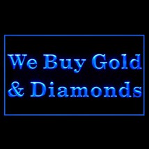 190210B We Buy Gold and Diamonds Sparkle Shine Wedding Commercial LED Light Sign - £17.57 GBP