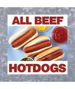 All Beef Hot Dogs - Decal Concession Stand Food Truck Sticker - €4,24 EUR+