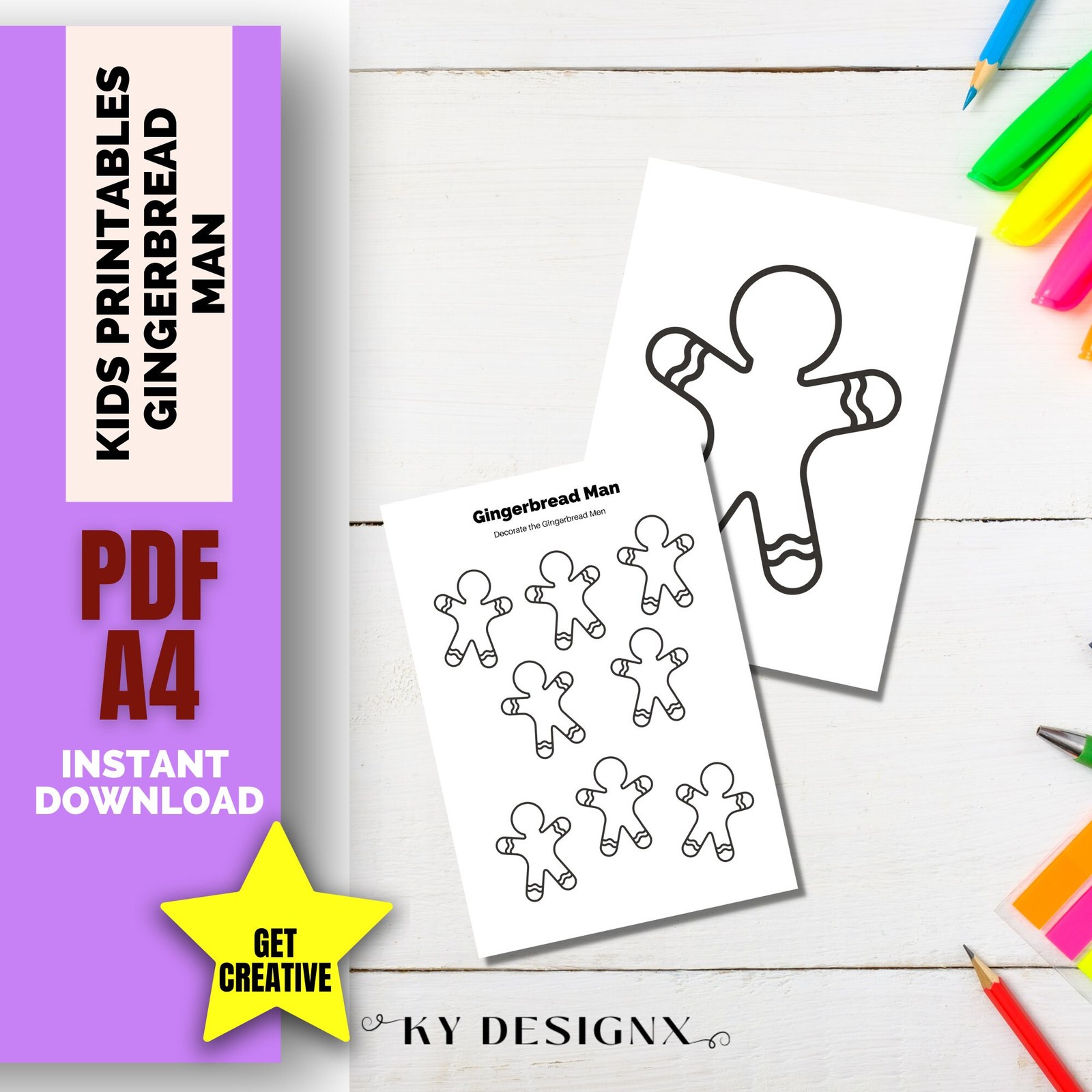 GINGERBREAD MAN WORKSHEET , Printable gingerbread man, gingerbread man c... - $1.00