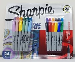 Sharpie Variety Featuring Mystic Gems and Core Colors Fine Tip 24ct Assortment - £14.93 GBP