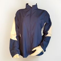 Softball Windbreaker Womens L Full Zip Sporty Jacket Blue Retro Active B... - $9.58