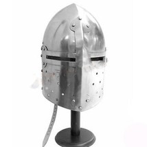 Queen Brass Medieval Sugar Loaf Helmet - Warrior European Costume Armor ... - $93.06