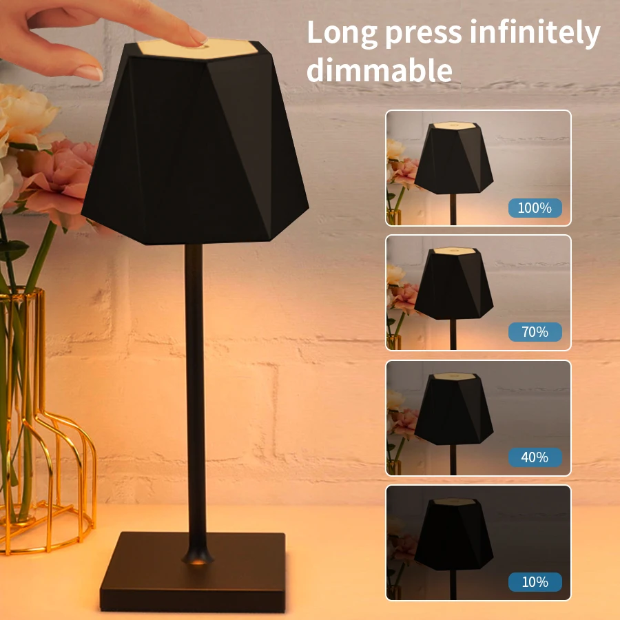 Led Table Lamp For Bedroom Rechargeable Wireless Desk Lamp Office Study ... - $22.23+