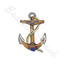 New Jersey State Flag Anchor Vinyl Decal Sticker - Car Truck RV Boat Cup - $9.69 CAD+