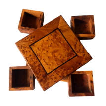 Handcrafted Thuya wooden collectible puzzle burl wood, handmade secret turning - £109.99 GBP