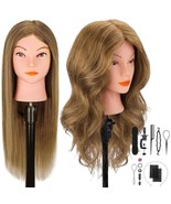 Mannequin Head with 100 Real Hair for Cosmetology, CENOZ 18&quot; Light Brown  - $963.10 MXN