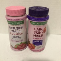2X Nature's Bounty Advanced Hair Skin Nails Strawberry Gummies, 6000mcg Biotin - $14.01
