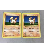 Set Of 2 Pokemon 1st Edition Base Set Shadowless Ponyta 60/102 - $376.14 MXN