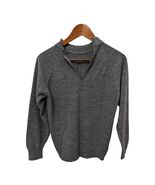Designers Originals Sweater Quarter Zip Knitted Pullover Mock Neck Gray ... - $39.99