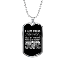 Only More Love Christian Necklace Stainless Steel or 18k Gold Dog Tag 24&quot; Chain - £37.84 GBP+