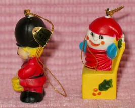2 Small Christmas Ornaments JACK IN BOX &amp; DRUMMER Silvestri - 1980s - £9.63 GBP
