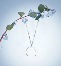 Crescent Moon Necklace Sterling Silver .925 - £15.10 GBP