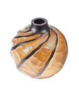 Cute Spiral Spherical Ball Hand Carved Wood Dry Vase - £17.97 GBP