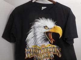Vtg Caribbean Dress American Biker Righteous Ruler Screen Print Size Lg T-Shirt - £23.96 GBP